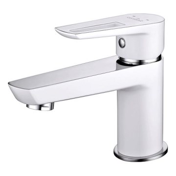 Cersanit S951-047 - Umyvadlová baterie MILLE 13,4 cm bílá + výpusť