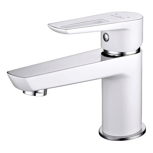 Cersanit S951-047 - Umyvadlová baterie MILLE 13,4 cm bílá + výpusť