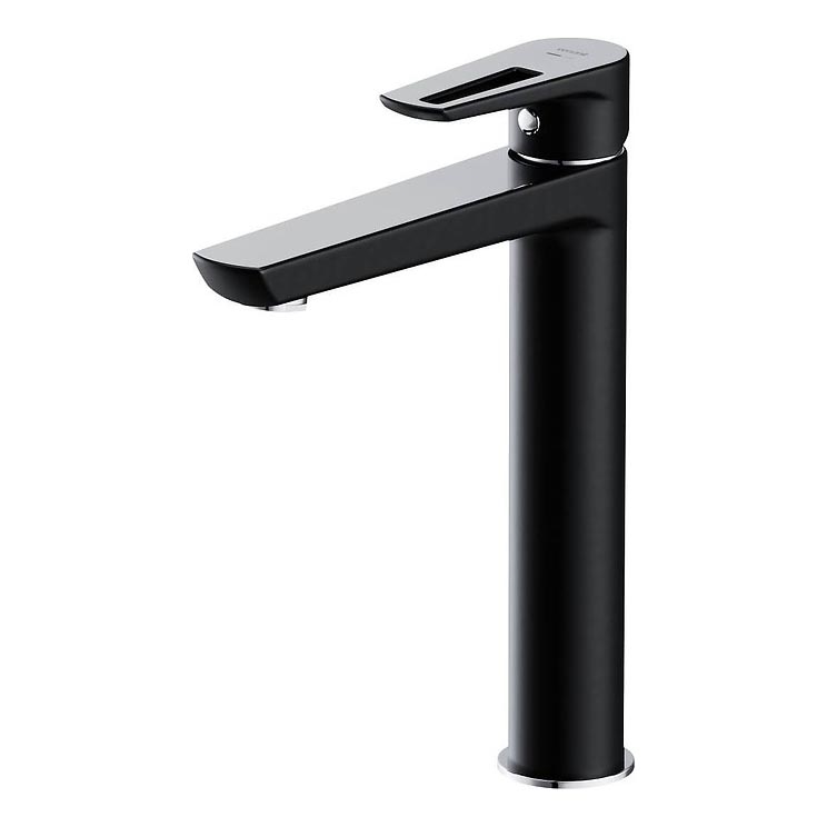 Cersanit S951-356 - Umyvadlová baterie MILLE 27 cm černá + výpusť