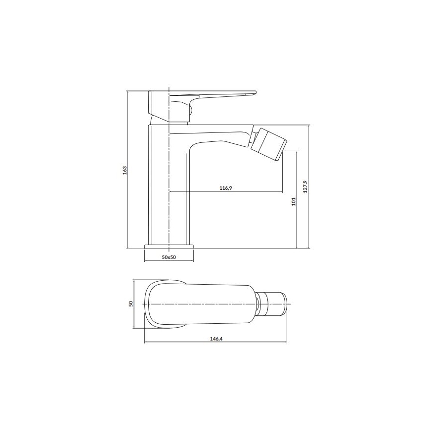 Cersanit S951-380 - Bidetová baterie LARGA lesklý chrom