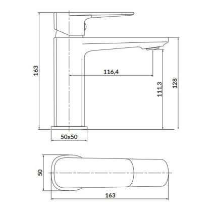 Cersanit S951-388 - Umyvadlová baterie LARGA 16,3 cm lesklý chrom