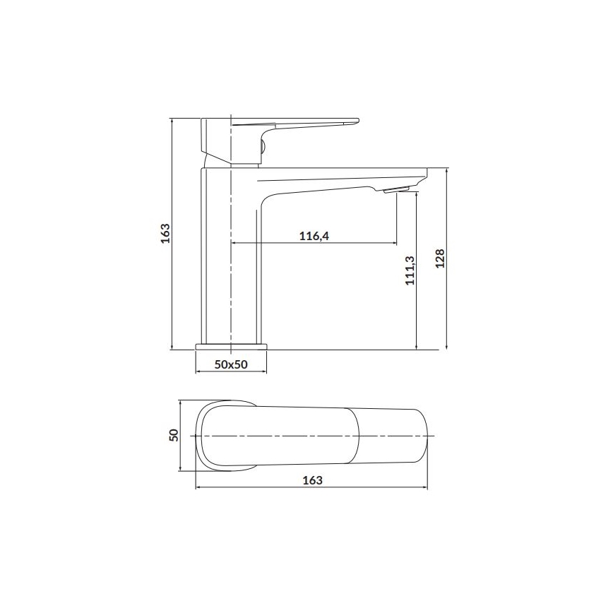 Cersanit S951-388 - Umyvadlová baterie LARGA 16,3 cm lesklý chrom