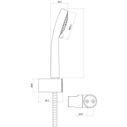Cersanit S952-003 -Vanová sada s baterií + umyvadlová baterie MILLE lesklý chrom