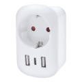 Cestovní adaptér pro UK 230V 2x USB-A + 1x USB-C
