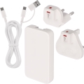 Cestovní adaptér s výměnnými nástavci USB GaN 100-250V