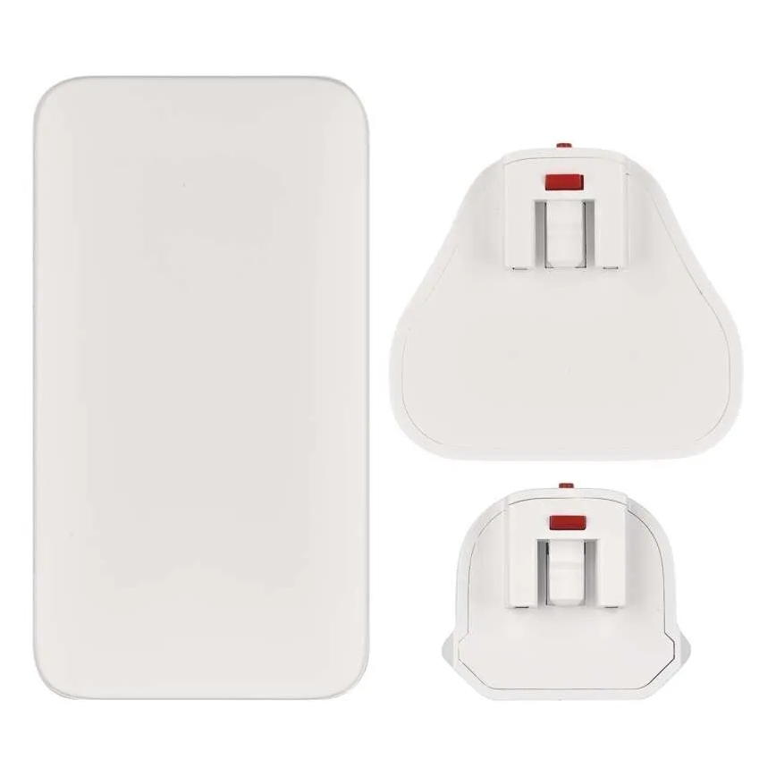 Cestovní adaptér s výměnnými nástavci USB GaN 100-250V