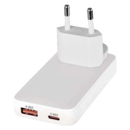 Cestovní adaptér s výměnnými nástavci USB GaN 100-250V