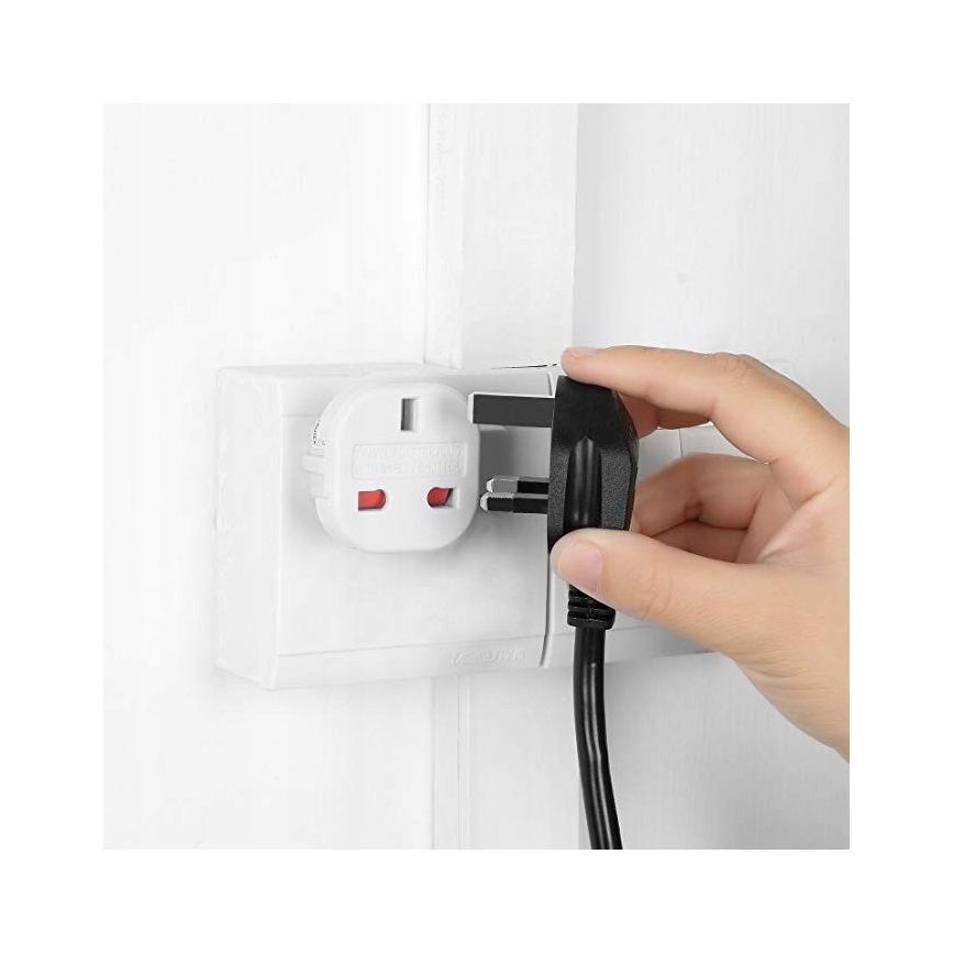 Cestovní adaptér UK/EU 230V bílá
