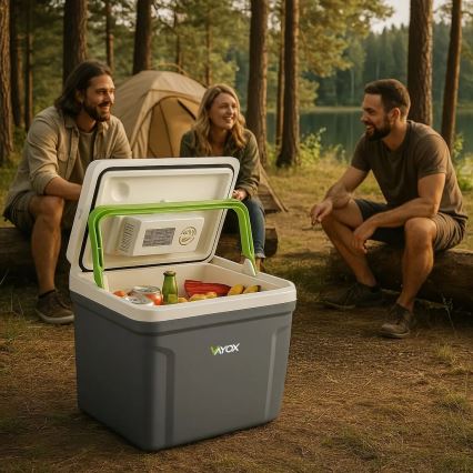 Cestovní lednička s funkcí ohřevu 27 l 230V/12V/24V šedá