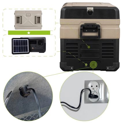 Cestovní lednička s LCD displejem 39 l 230V/12V/24V hnědá