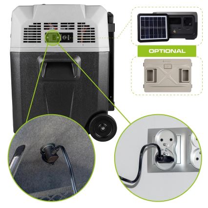 Cestovní lednička s LCD displejem 40 l 230V/12V/24V černá