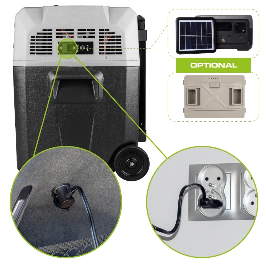 Cestovní lednička s LCD displejem 40 l 230V/12V/24V černá