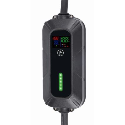 Cestovní nabíjecí stanice pro elektromobily EV/PHEV AC Type 2 16A/380V 11kW IP55 5m + adaptér 230V 3,7kW + pouzdro