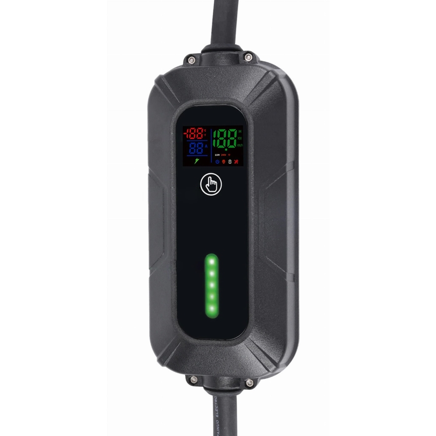 Cestovní nabíjecí stanice pro elektromobily EV/PHEV AC Type 2 16A/380V 11kW IP55 5m + adaptér 230V 3,7kW + pouzdro