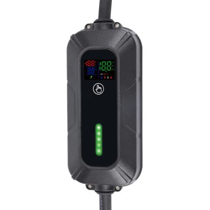 Cestovní nabíjecí stanice pro elektromobily EV/PHEV AC Type 2 16A/380V 11kW IP55 5m + adaptér 230V 3,7kW + pouzdro