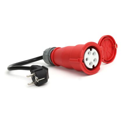 Cestovní nabíjecí stanice pro elektromobily EV/PHEV AC Type 2 16A/380V 11kW IP55 5m + adaptér 230V 3,7kW + pouzdro