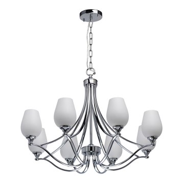 CHIARO - Lustr na řetězu PALERMO 8xE27/60W/230V