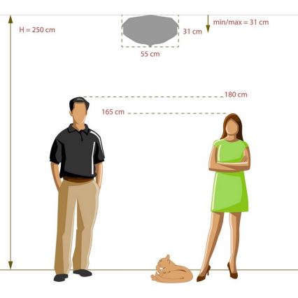 CHIARO - Stropní svítidlo CORSO 6xE14/40W/230V