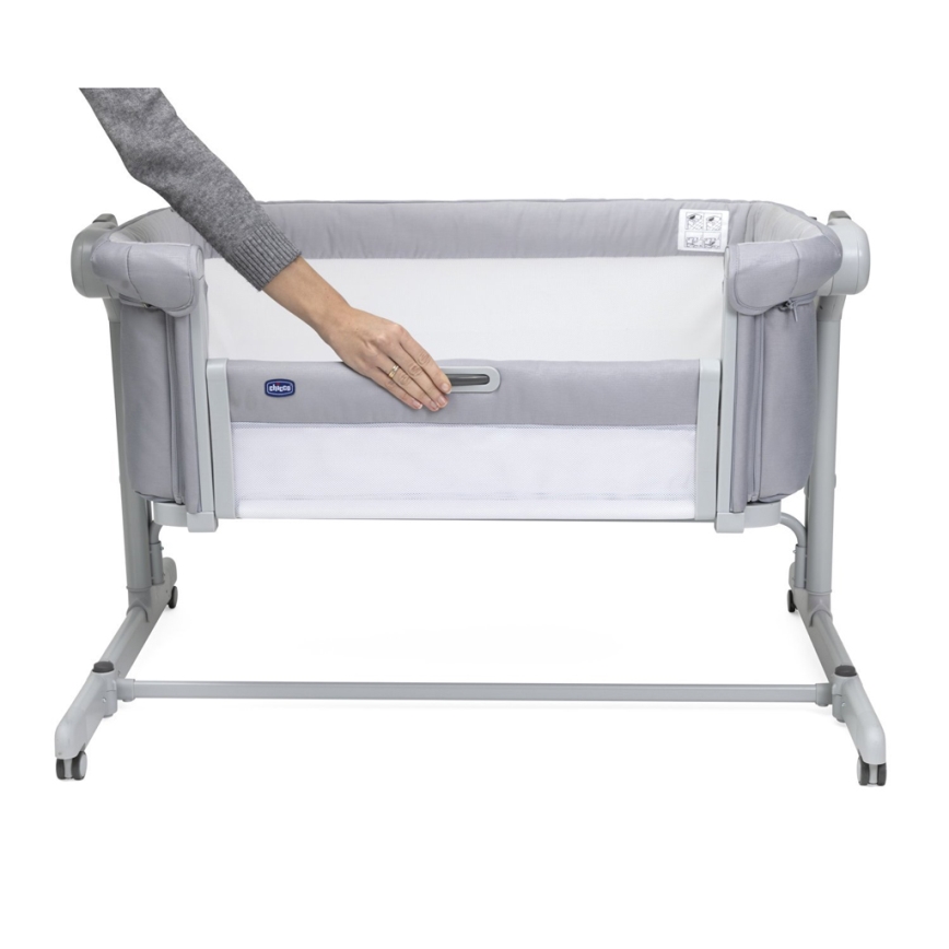 Chicco - Dětská postýlka 2v1 NEXT2ME MAGIC EVO světle šedá