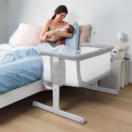 Chicco - Dětská postýlka NEXT2ME AIR světle šedá