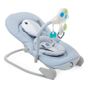 Chicco - Dětské vibrující lehátko s melodií BALLOON Dots 2xAA + 1xLR20 modrá