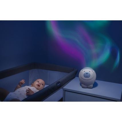 Chicco - Dětský projektor 2v1 POLAR BEAR modrá