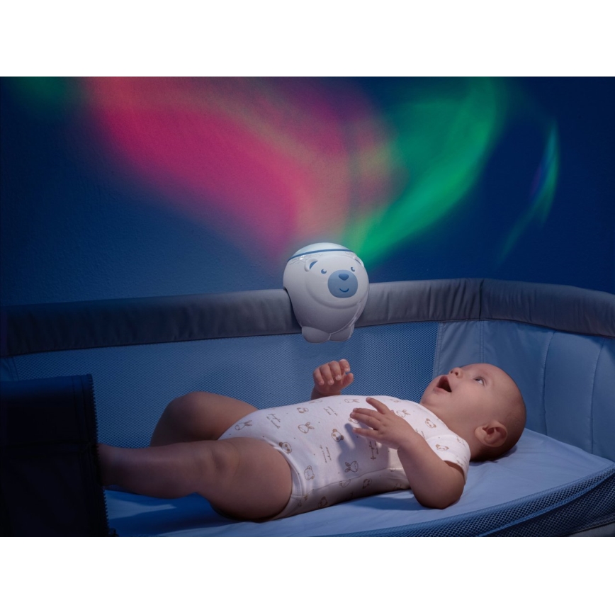 Chicco - Dětský projektor 2v1 POLAR BEAR modrá