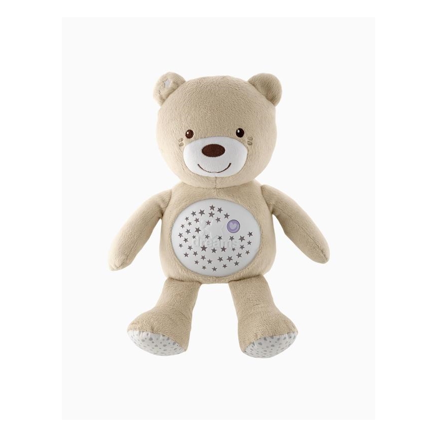 Chicco - Projektor s melodií BABY BEAR 3xAAA béžová