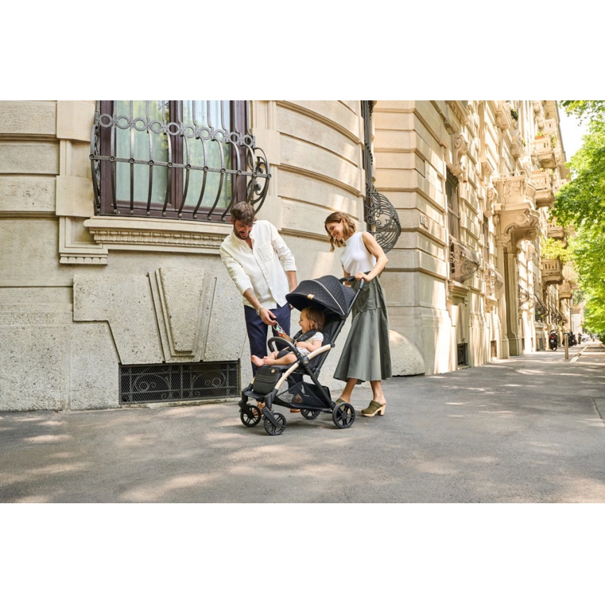 Chicco - Sportovní kočárek GOODY XPLUS Black Re_Lux Eco+ + odrážedlo ALL AROUND