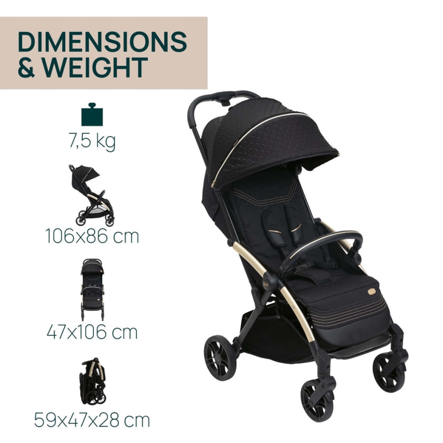 Chicco - Sportovní kočárek GOODY XPLUS Black Re_Lux Eco+ + odrážedlo ALL AROUND