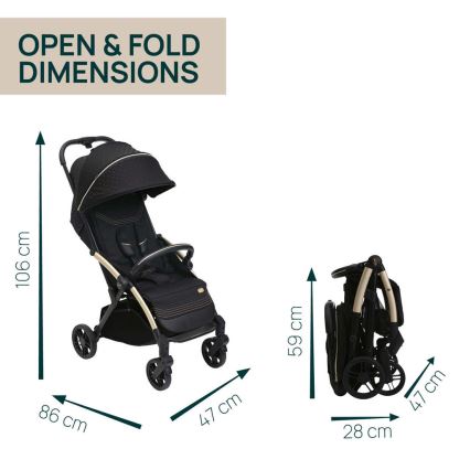Chicco - Sportovní kočárek GOODY XPLUS Black Re_Lux Eco+ + odrážedlo ALL AROUND