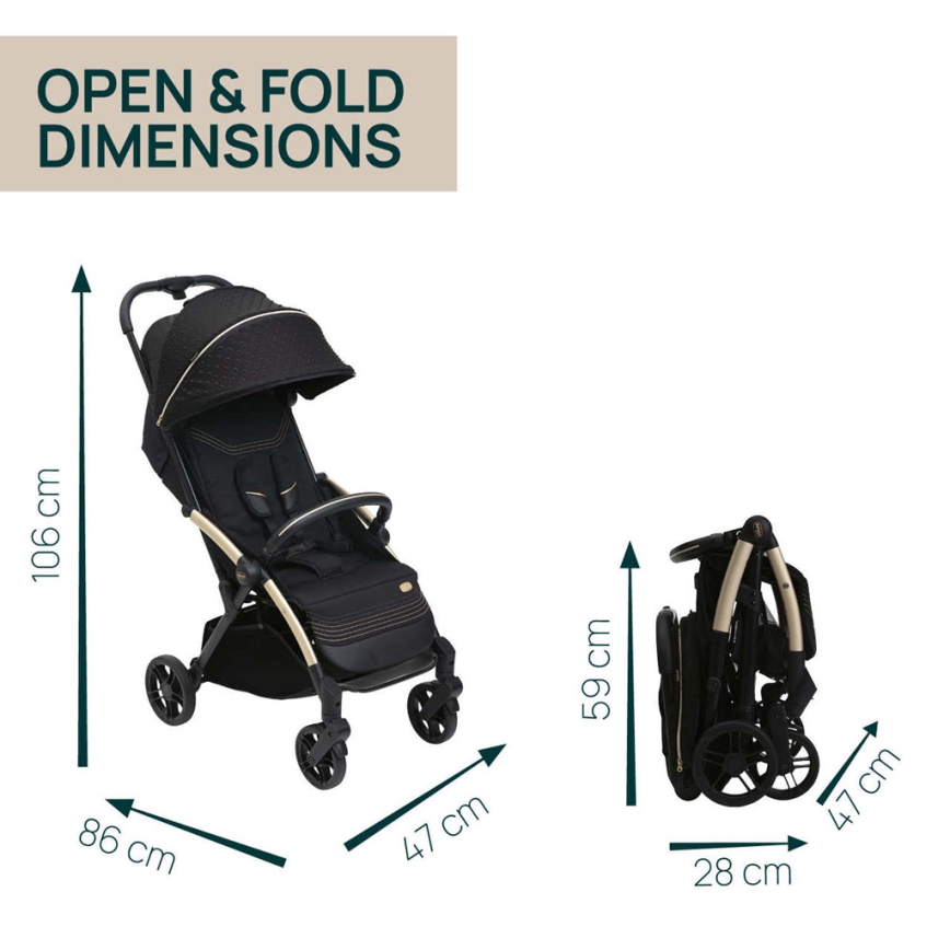 Chicco - Sportovní kočárek GOODY XPLUS Black Re_Lux Eco+ + odrážedlo ALL AROUND