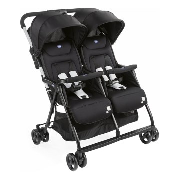 Chicco - Sportovní kočárek pro dvojčata OHLALA TWIN Black Night černá