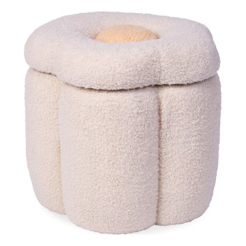 Childhome - Box na hračky FLOWER pr. 35 cm krémová