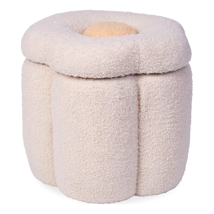 Childhome - Box na hračky FLOWER pr. 35 cm krémová