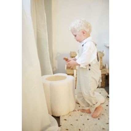 Childhome - Box na hračky FLOWER pr. 35 cm krémová