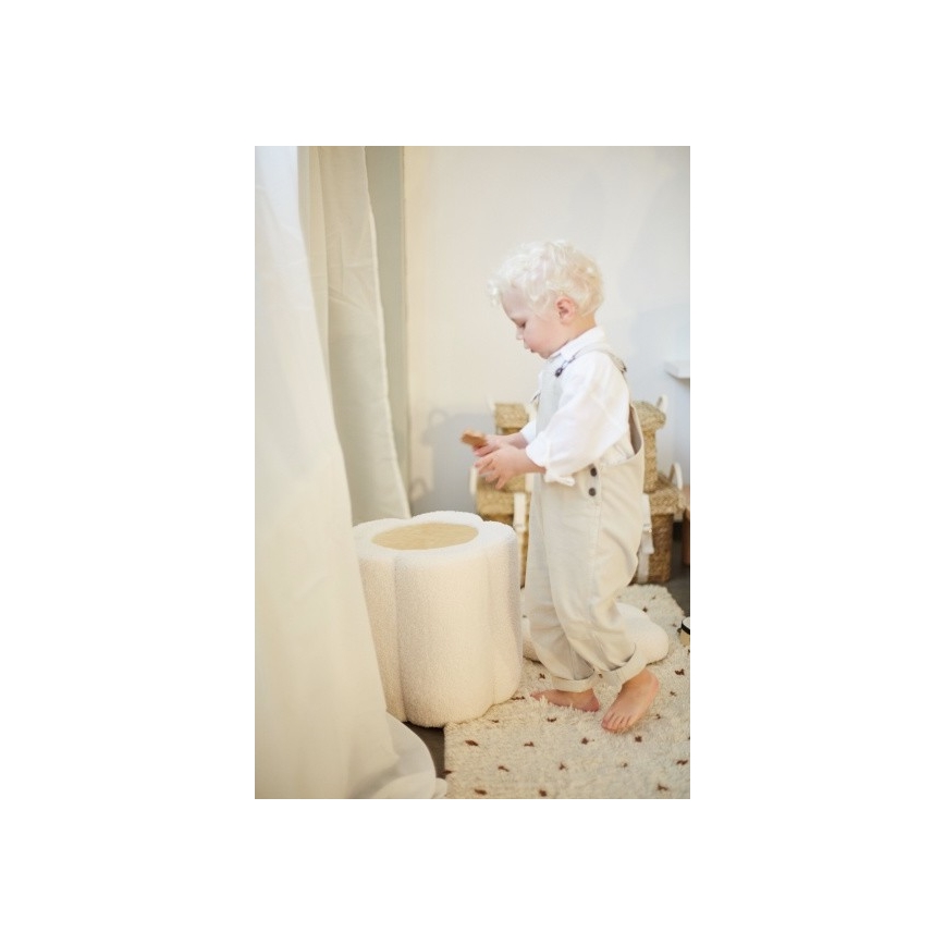 Childhome - Box na hračky FLOWER pr. 35 cm krémová