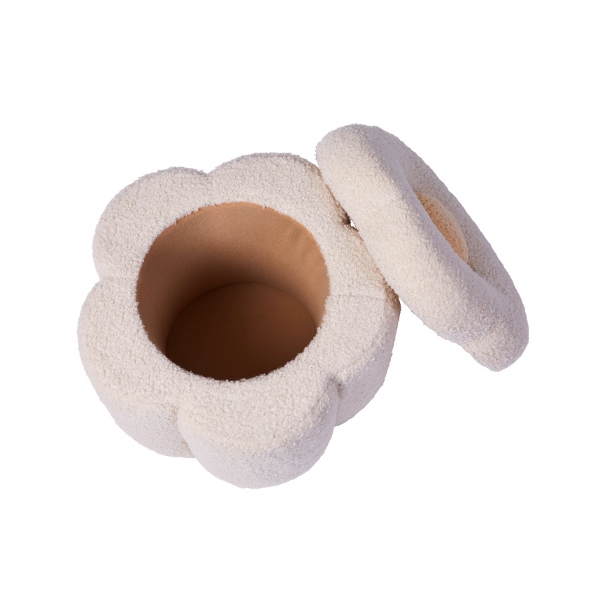 Childhome - Box na hračky FLOWER pr. 35 cm krémová