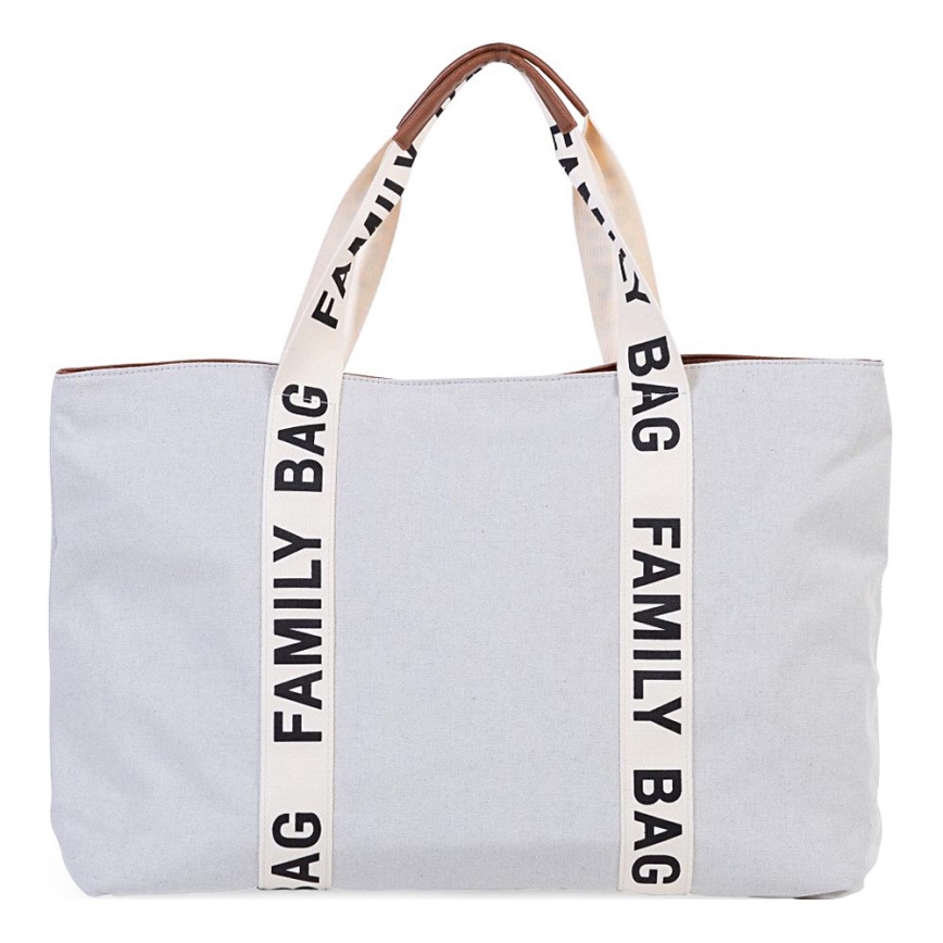 Childhome - Cestovní taška FAMILY BAG CANVAS bílá