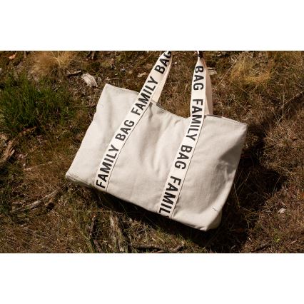 Childhome - Cestovní taška FAMILY BAG CANVAS bílá