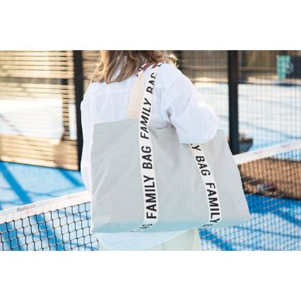 Childhome - Cestovní taška FAMILY BAG CANVAS bílá