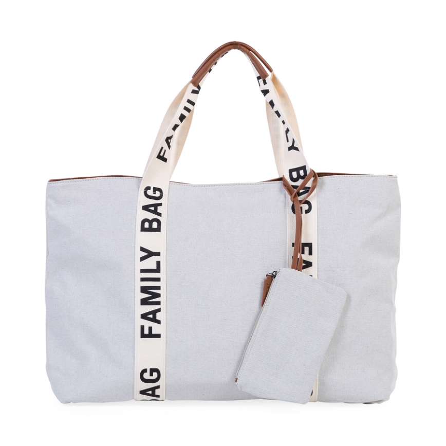 Childhome - Cestovní taška FAMILY BAG CANVAS bílá