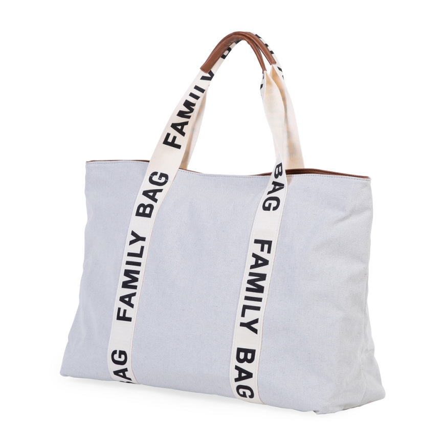 Childhome - Cestovní taška FAMILY BAG CANVAS bílá