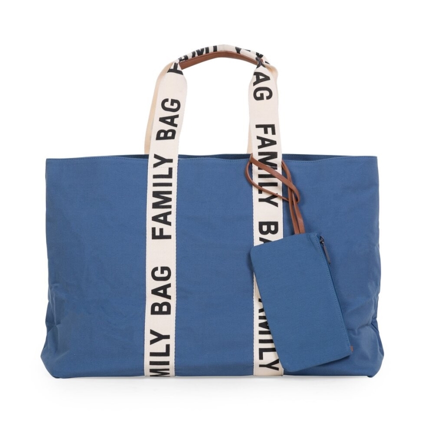 Childhome - Cestovní taška FAMILY BAG CANVAS modrá