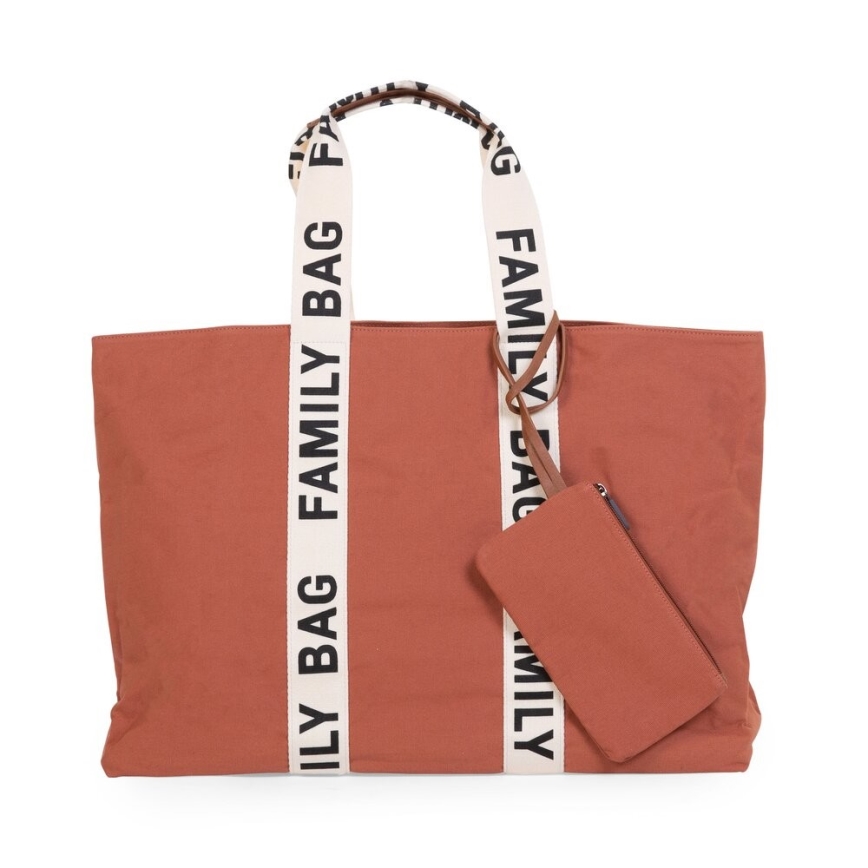 Childhome - Cestovní taška FAMILY BAG CANVAS oranžová