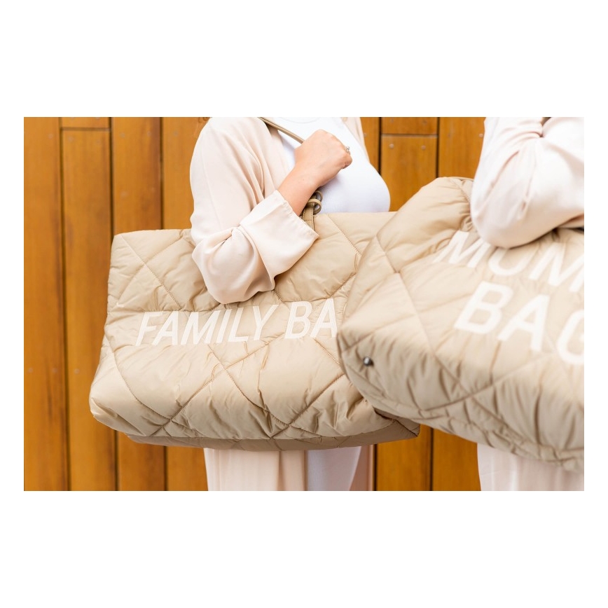 Childhome - Cestovní taška FAMILY BAG PUFFERED krémová