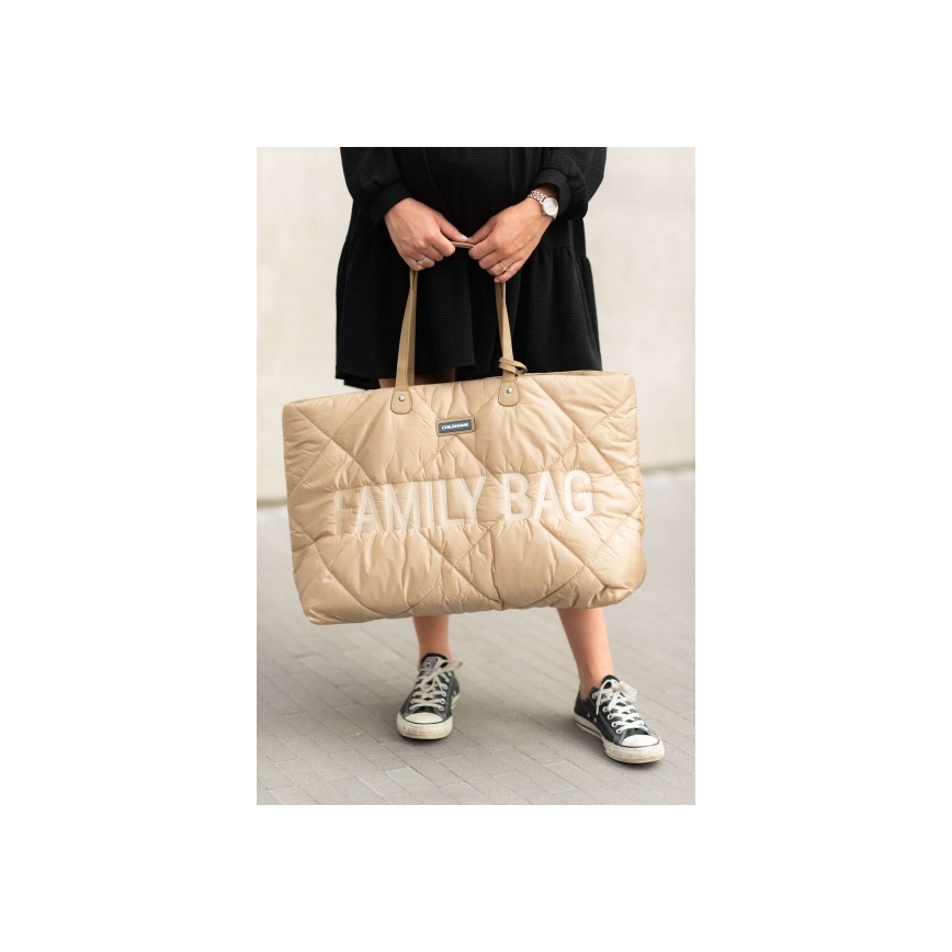 Childhome - Cestovní taška FAMILY BAG PUFFERED krémová