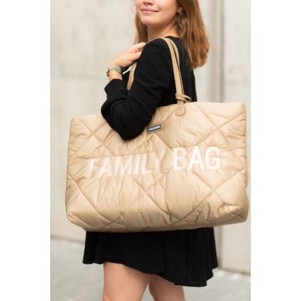 Childhome - Cestovní taška FAMILY BAG PUFFERED krémová