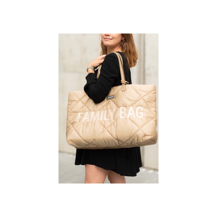 Childhome - Cestovní taška FAMILY BAG PUFFERED krémová