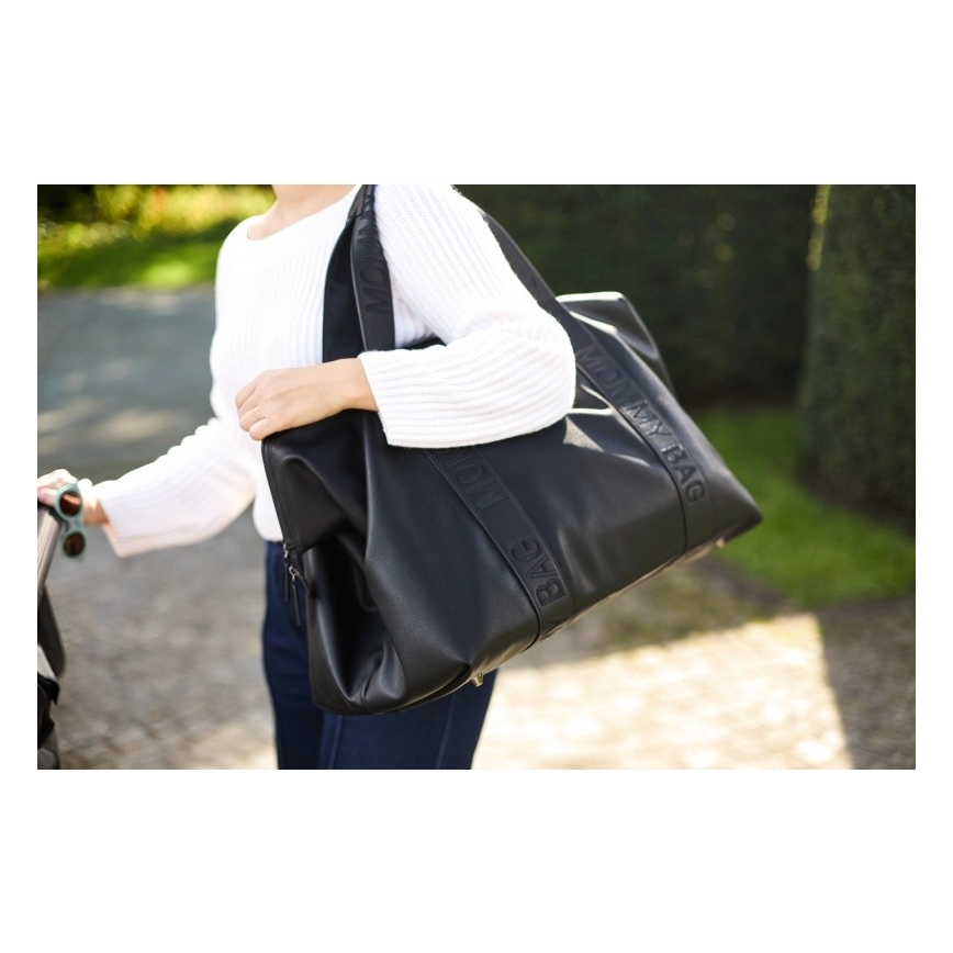 Childhome - Přebalovací taška MOMMY BAG LEATHER černá